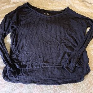 -navy long sleeve top